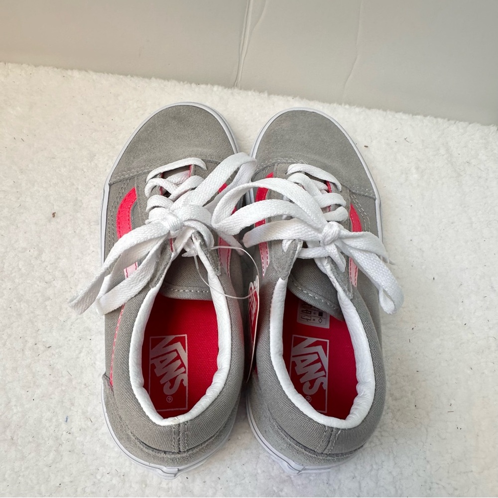 Kids Vans Sneakers in Gray and Pink - Picture 6 of 12